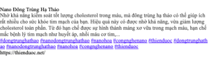 Nano Đông Trùng Hạ Thảo