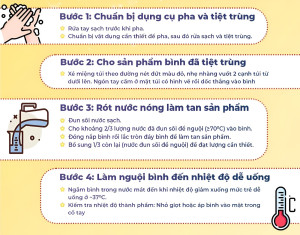 Cách pha sữa Meiji đúng chuẩn, chi tiết từng bước