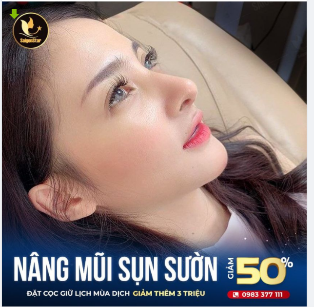 Trợ giá mùa Covid  NÂNG MŨI GIẢM 50%