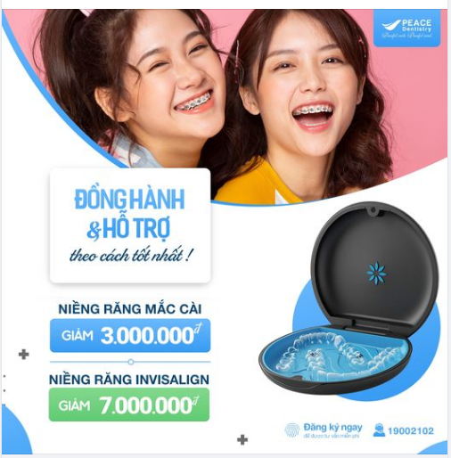 NIỀNG RĂNG AN TOÀN VÀ TIẾT KIỆM HƠN TẠI PEACE DENTISTRY TRONG THÁNG 7/2021
