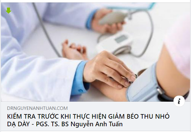 CÁC KIỂM TRA SỨC KHỎE CẦN THIẾT TRƯỚC KHI THỰC HIỆN THU NHỎ DẠ DÀY GIẢM BÉO
