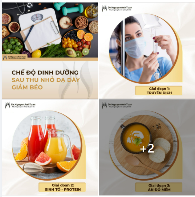 CHẾ ĐỘ DINH DƯỠNG SAU THU NHỎ DẠ DÀY GIẢM BÉO