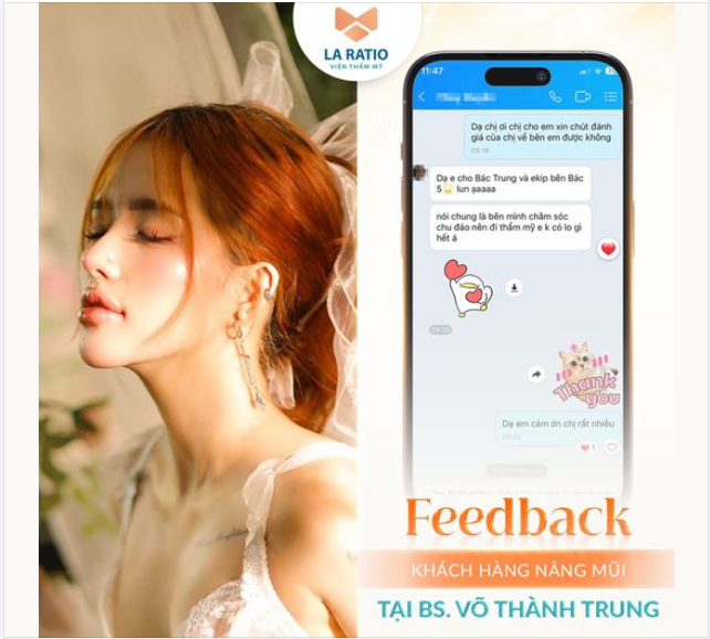 Không có gì quý hơn sự hài lòng của khách hàng dành tặng cho bác sĩ Võ Thành Trung, cùng đội ngũ nhân viên nhà La Ratio.