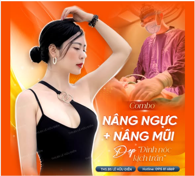 COMBO NÂNG NGỰC + NÂNG MŨI - ĐẸP "ĐỈNH NÓC KỊCH TRẦN"
