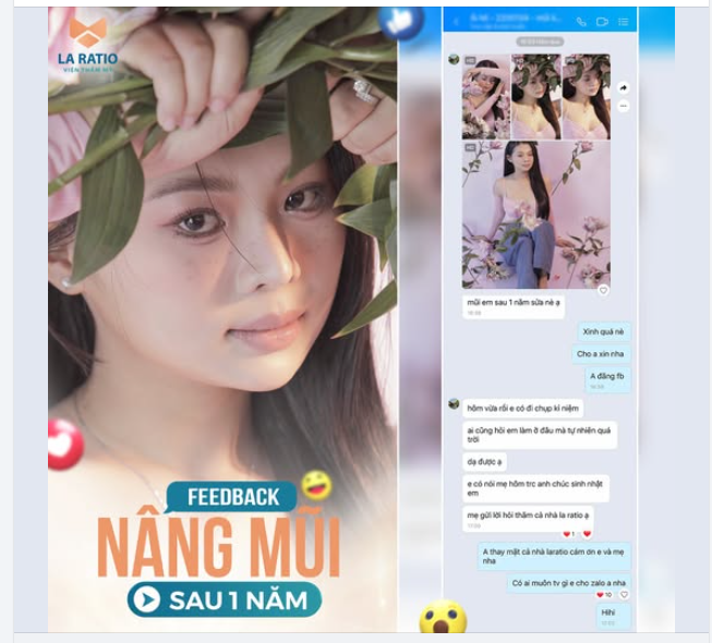 “Hôm vừa rồi em có đi chụp kỉ niệm, ai cũng hỏi em làm ở đâu mà tự nhiên quá. Em cảm ơn cả nhà La Ratio và bác sĩ Trung nhiều ạ!”