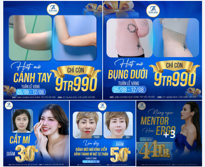 CHƯƠNG TRÌNH ƯU ĐÃI THÁNG 8 – THẨM MỸ TUẤN ANH