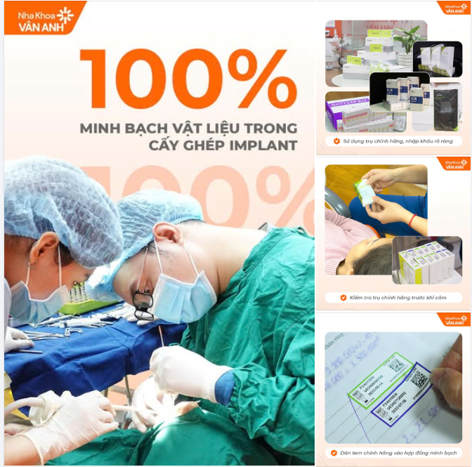 NHA KHOA VÂN ANH – MINH BẠCH TRONG VẬT LIỆU ĐIỀU TRỊ IMPLANT