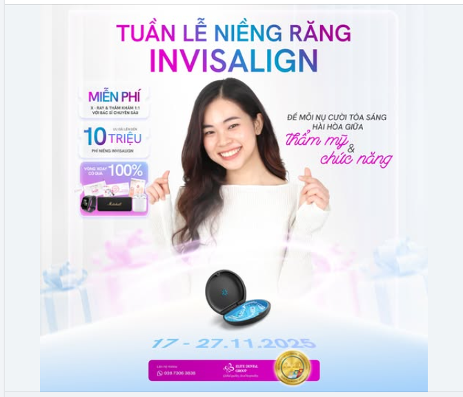 CƠ HỘI TRẢI NGHIỆM HÀNH TRÌNH NIỀNG RĂNG TRONG SUỐT INVISALIGN MÙA CUỐI NĂM