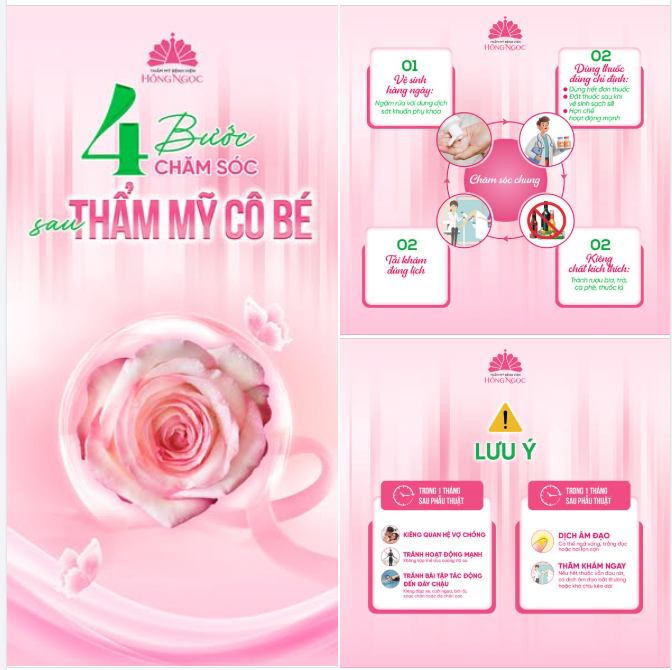 4 BƯỚC CHĂM SÓC SAU THẨM MỸ CÔ BÉ
