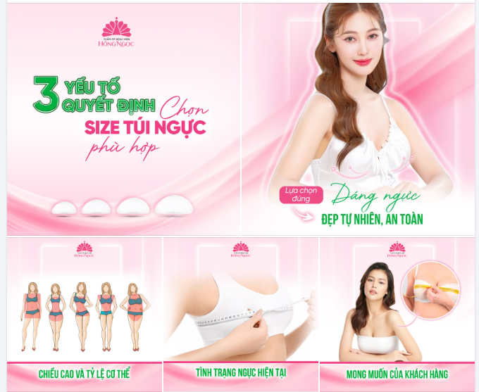 3 YẾU TỐ QUYẾT ĐỊNH SIZE TÚI NGỰC PHÙ HỢP