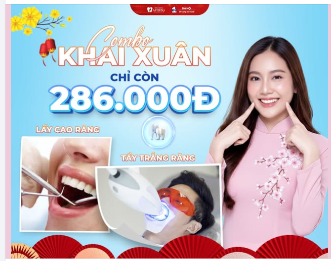 COMBO KHAI XUÂN: LẤY CAO RĂNG + TẨY TRẮNG RĂNG