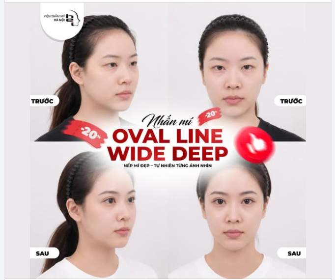NHẤN MÍ OVAL LINE WIDE DEEP