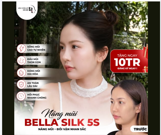 NÂNG MŨI BELLA SILK 5S – BÍ QUYẾT SỞ HỮU GÓC NGHIÊNG TRIỆU LIKE