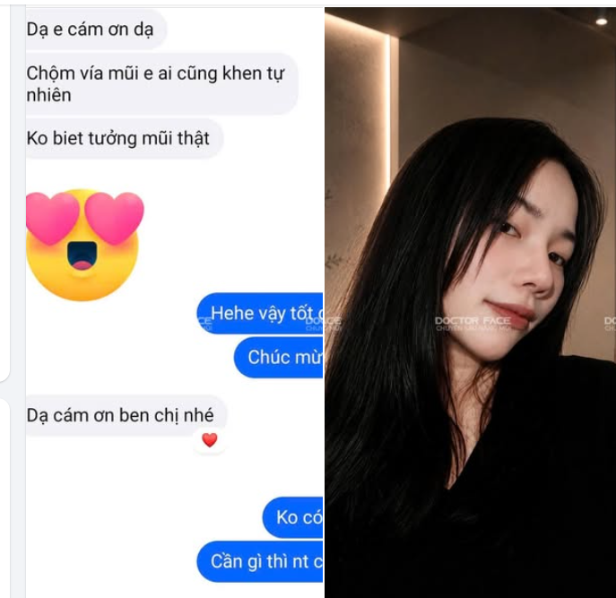Hè này người ta khoe ảnh đi biển  Còn chị khách nhà mình khoe chiếc m.ũi mới được khen tự nhiên suốt thôi
