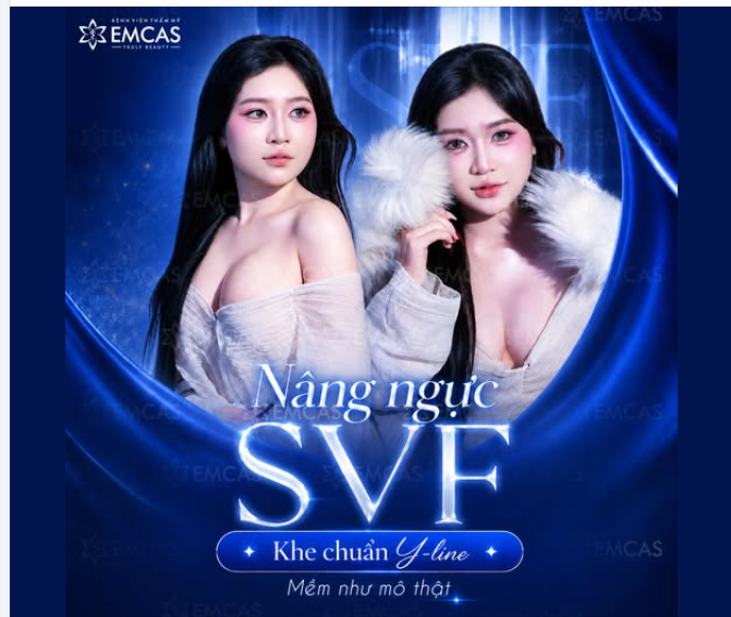 NÂNG NGỰC SVF: Mềm mại như mô thật - Khe chuẩn Y-line