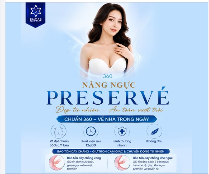 NÂNG NGỰC PRESERVÉ – ĐẸP TỰ NHIÊN, AN TOÀN VƯỢT TRỘI