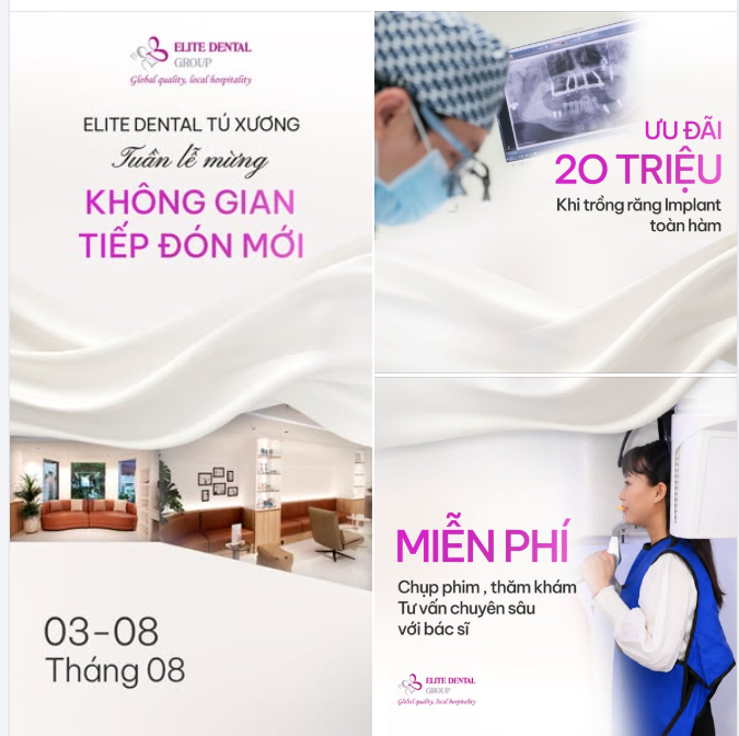 TUẦN LỄ MỪNG "KHÔNG GIAN TIẾP ĐÓN MỚI" TẠI ELITE DENTAL TÚ XƯƠNG