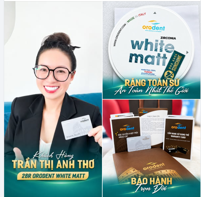 MỘT BỘ NỘI DUNG CHÂN HÌNH ORODENT THẾ GIỚI — ĐƯỢC BẢO HIỂM BẰNG CHỨNG SỬA TRONG MỌI THỜI ĐIỂM