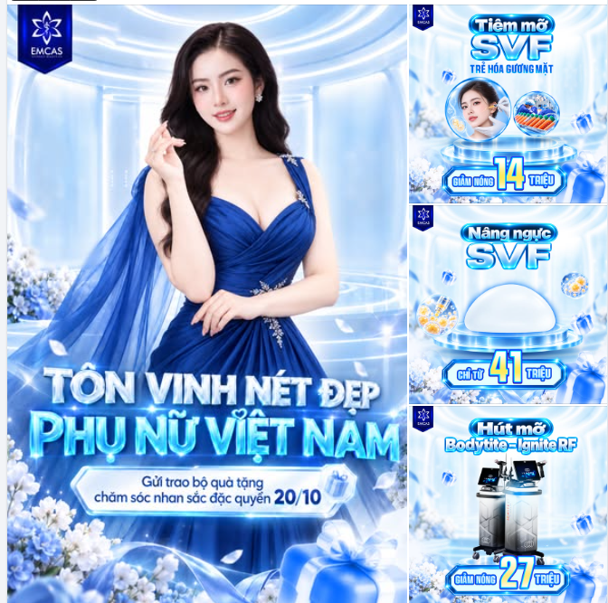 TÔN VINH NÉT ĐẸP PHỤ NỮ VIỆT NAM - ĐẶC QUYỀN NHAN SẮC MỪNG 20/10 CÙNG EMCAS 
