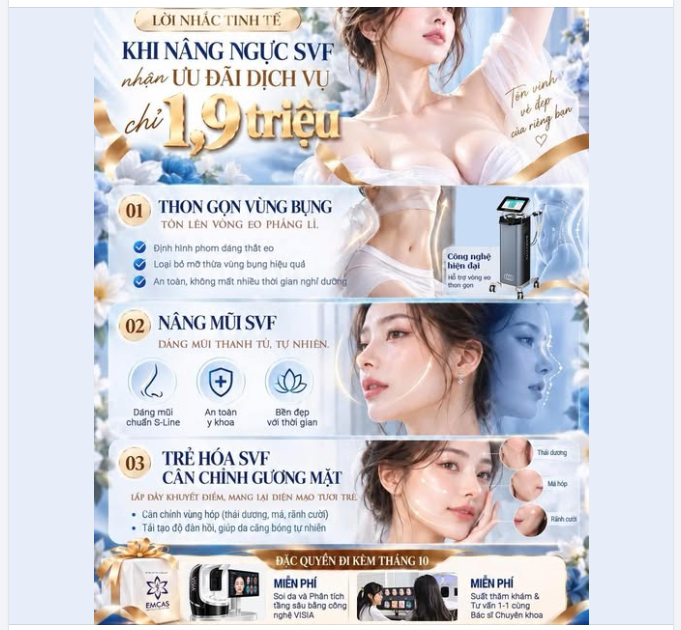 RENG RENG RENG!  NHẮC NHẸ CÁC NÀNG ƠI – ƯU ĐÃI 20/10 – ĐẶC QUYỀN LÀM ĐẸP CÙNG EMCAS!