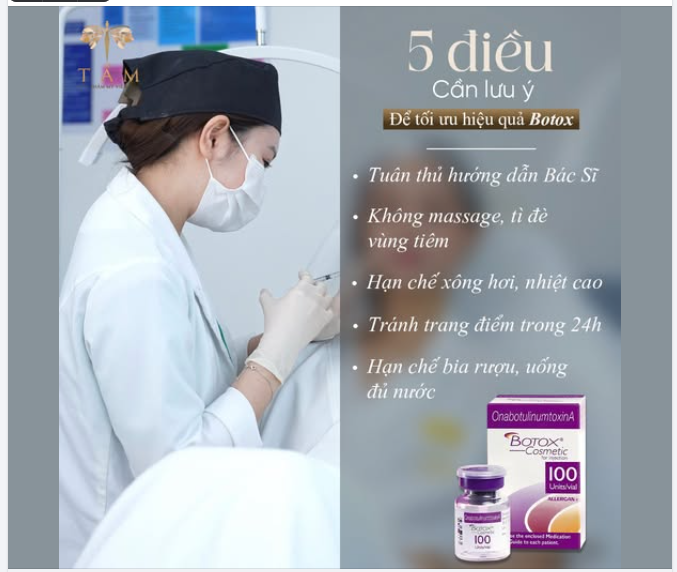 5 ĐIỀU CẦN LƯU Ý SAU TIÊM BOTOX