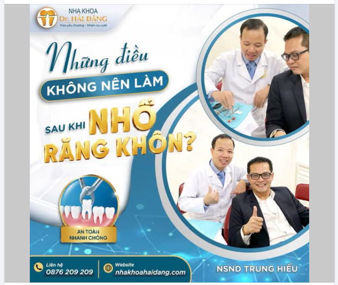NHỮNG ĐIỀU KHÔNG NÊN LÀM SAU KHI NHỔ RĂNG KHÔN