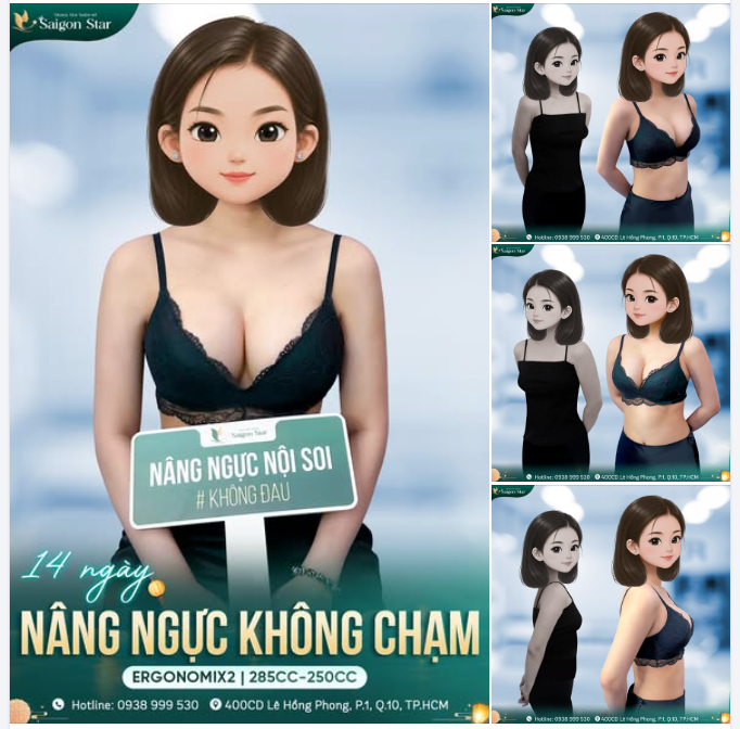 NÂNG NGỰC KHÔNG CHẠM – AN TOÀN "THOÁT LÉP"