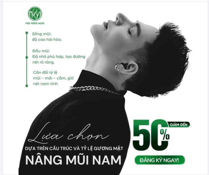 Nâng mũi nam nên chọn dáng mũi dựa trên cấu trúc và tỷ lệ gương mặt!
