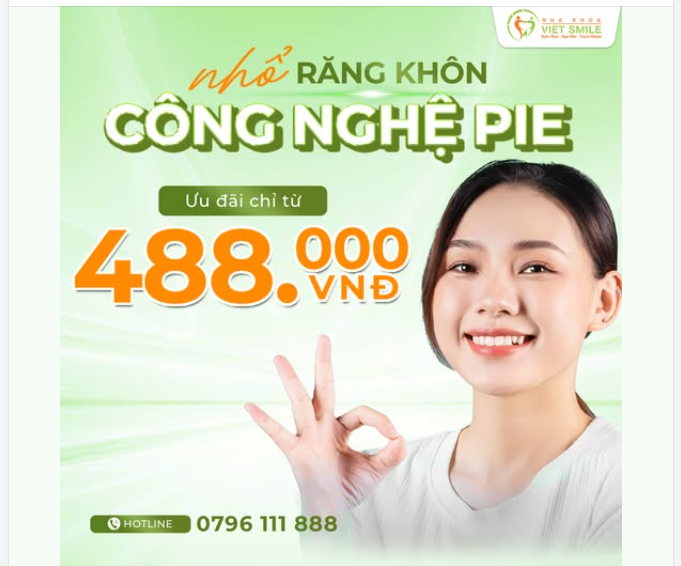 RĂNG KHÔN ĐAU NHỨC – NHỔ ÊM RU CHỈ TỪ 488K!