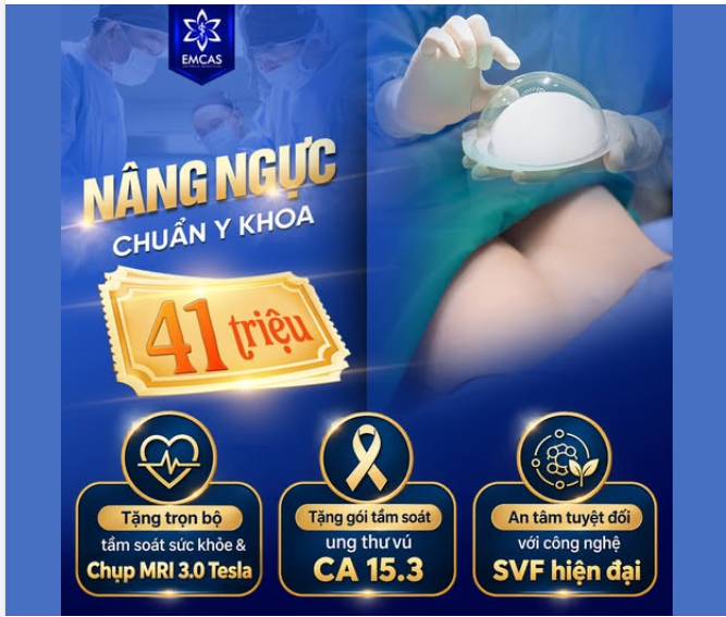 NÂNG NGỰC CHUẨN Y KHOA TẠI EMCAS – VẺ ĐẸP CĂNG ĐẦY VÀ SỰ AN TÂM TRỌN VẸN