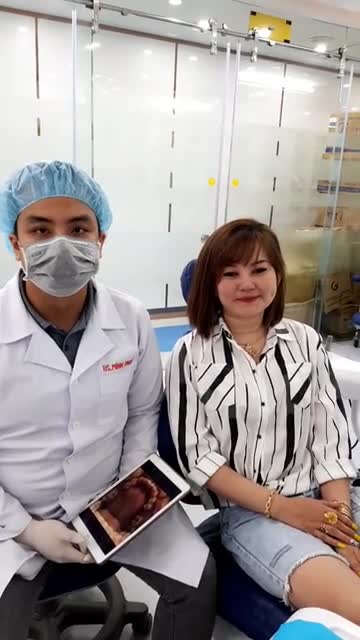 Khách hàng lắp cầu răng sứ tại Kangnam