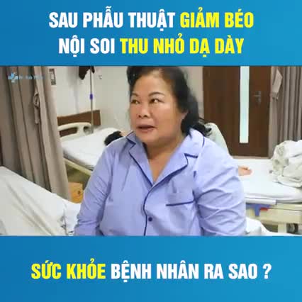 Tình trạng sức khỏe của bệnh nhân 60 tuổi có cân nặng 94kg sau 1 ngày phẫu thuật nội soi thu nhỏ dạ dày
