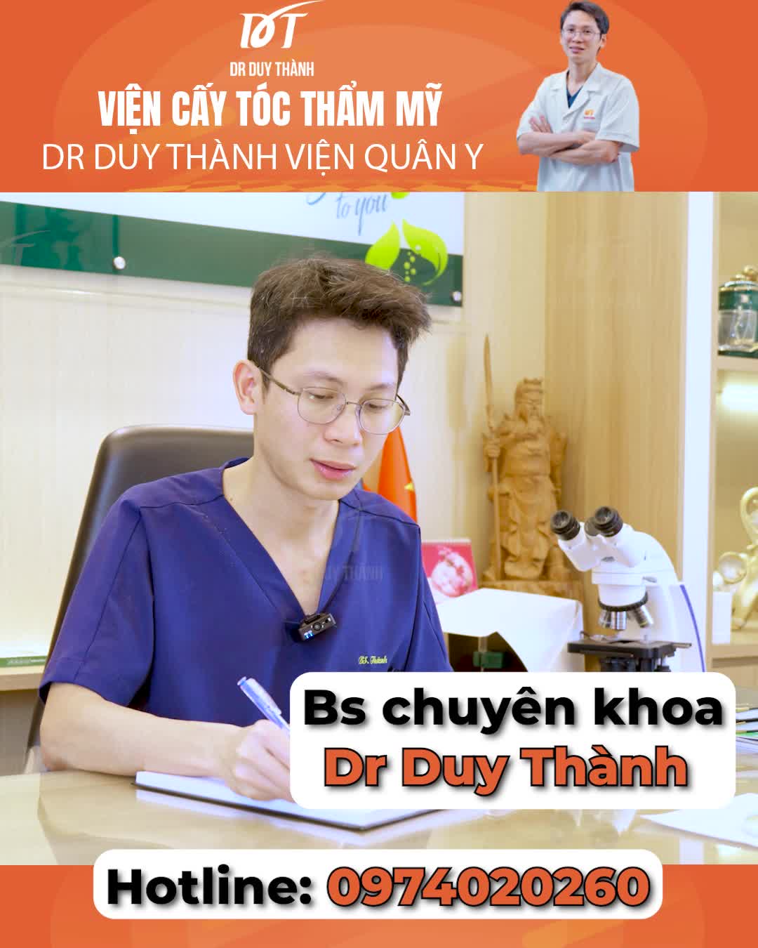 Dr Duy Thành thăm khám, chuẩn bị cấy tóc trên sẹo