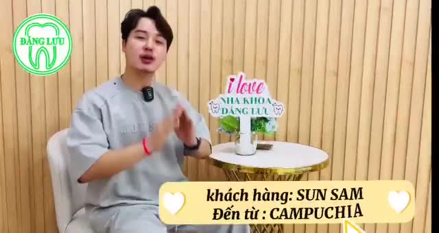 SUN SAM - chàng trai Campuchia niềng răng tại Nha khoa Đăng Lưu