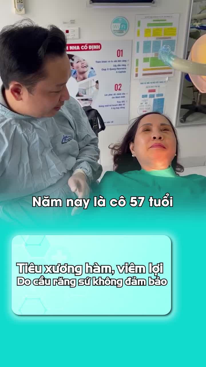 TIÊU XƯƠNG HÀM, VIÊM LỢI DO CẦU RĂNG SỨ KHÔNG ĐẢM BẢO!
