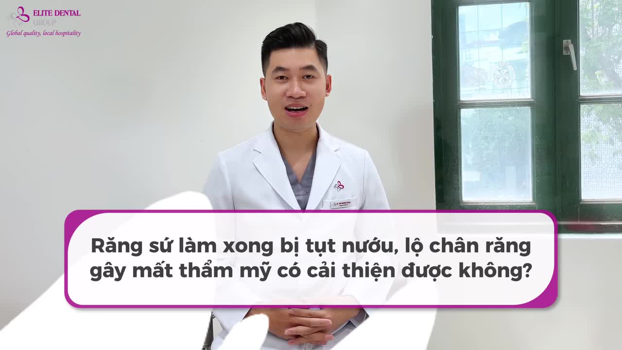THÀNH CÔNG KHẮC PHỤC TÌNH TRẠNG RĂNG SỨ 10 NĂM BỊ TỤT NƯỚU VÀ LỘ CHÂN RĂNG