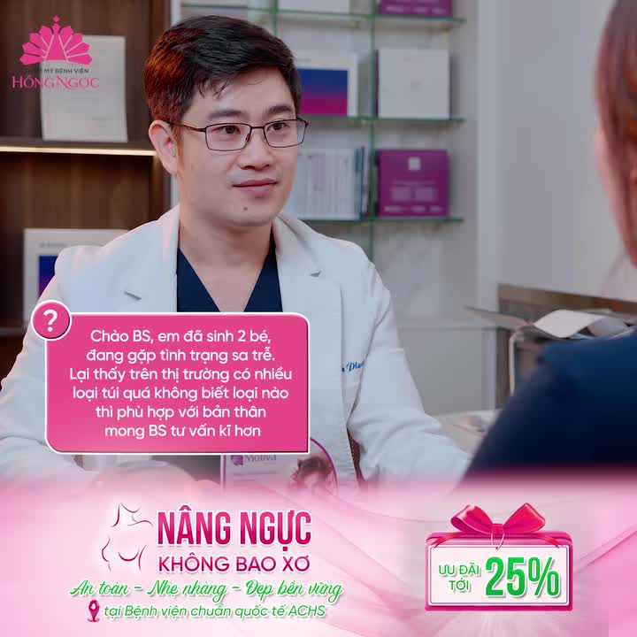 Nâng ngực từ A-Z cho khách hàng đã sinh 2 bé, sa trễ độ 1