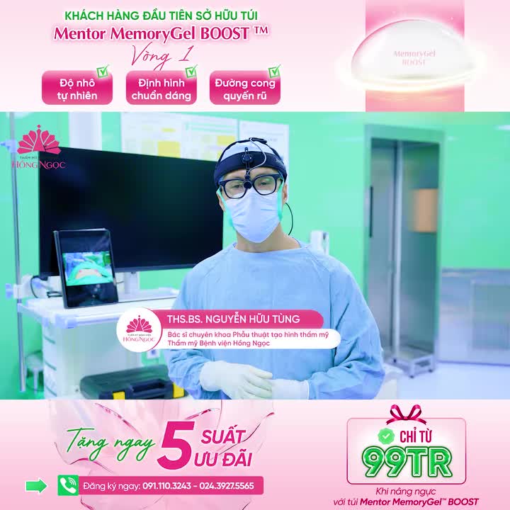 KHÁCH HÀNG ĐẦU TIÊN SỞ HỮU TÚI MENTOR MEMORYGEL™ BOOST TẠI THẨM MỸ BỆNH VIỆN HỒNG NGỌC