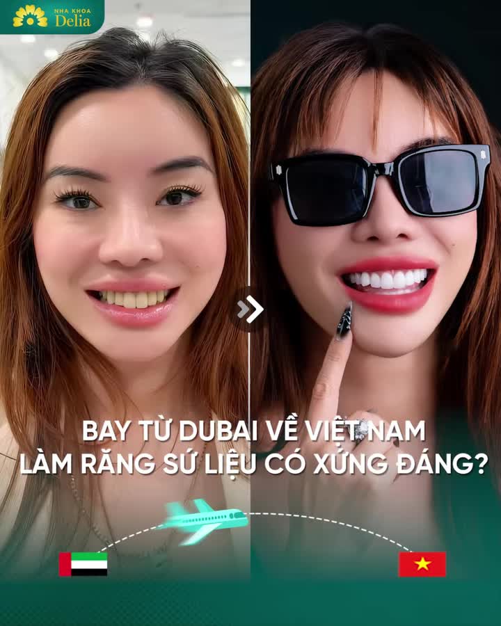PHÚ BÀ DUBAI VƯỢT 5000KM VỀ VIỆT NAM LÀM RĂNG SỨ TẠI DELIA