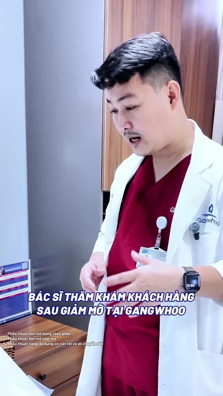 Cùng theo chân bác sĩ Gangwhoo thăm khám các khách hàng vừa phẫu thuật giảm mỡ, nâng V1 nhé!