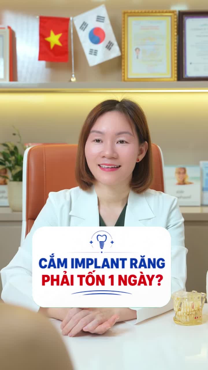 Các khách hàng ở xa hoàn toàn yên tâm về thời gian thực cấy ghép implant nhé