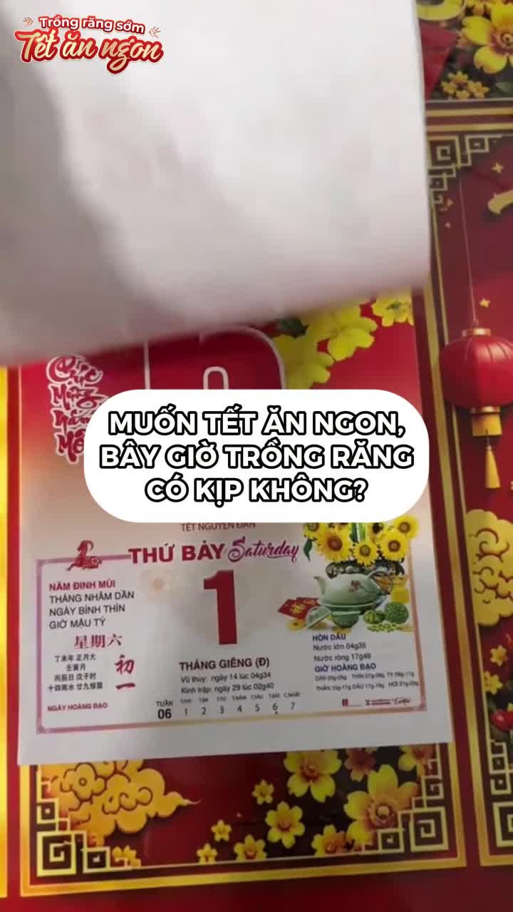 TRỒNG RĂNG TỪ BÂY GIỜ, TẾT NÀY CÓ KỊP ĂN NGON KHÔNG?
