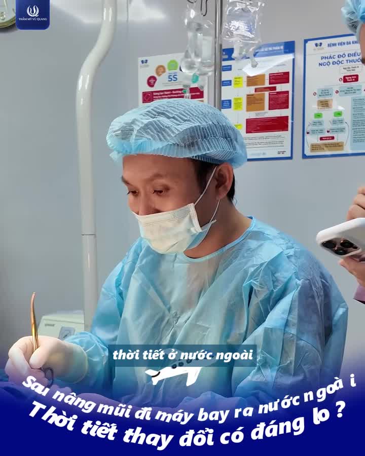 Vừa nâng mũi xong có được đi máy bay và đổi khí hậu không?