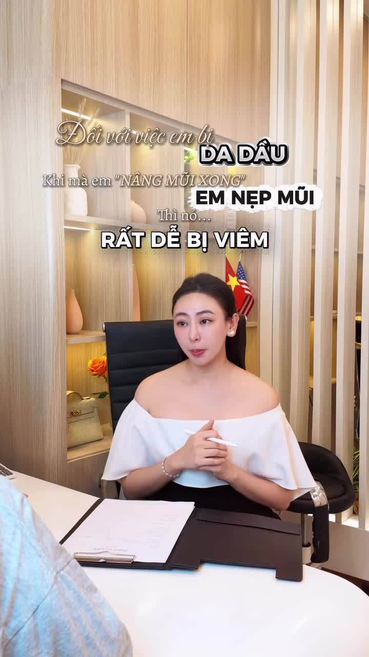 Da dầu khi nâng mũi có dễ bị viêm không?
