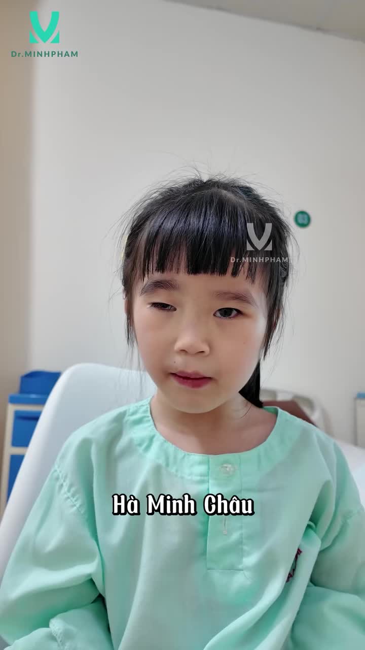HÀNH TRÌNH DŨNG CẢM CỦA BÉ MINH CHÂU KHI ĐIỀU TRỊ SỤP MI