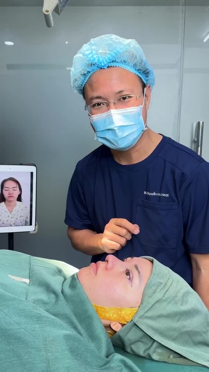 TRẢ KẾT QUẢ NÂNG MŨI + CẮT MÍ MẮT KH CẨM TÚ