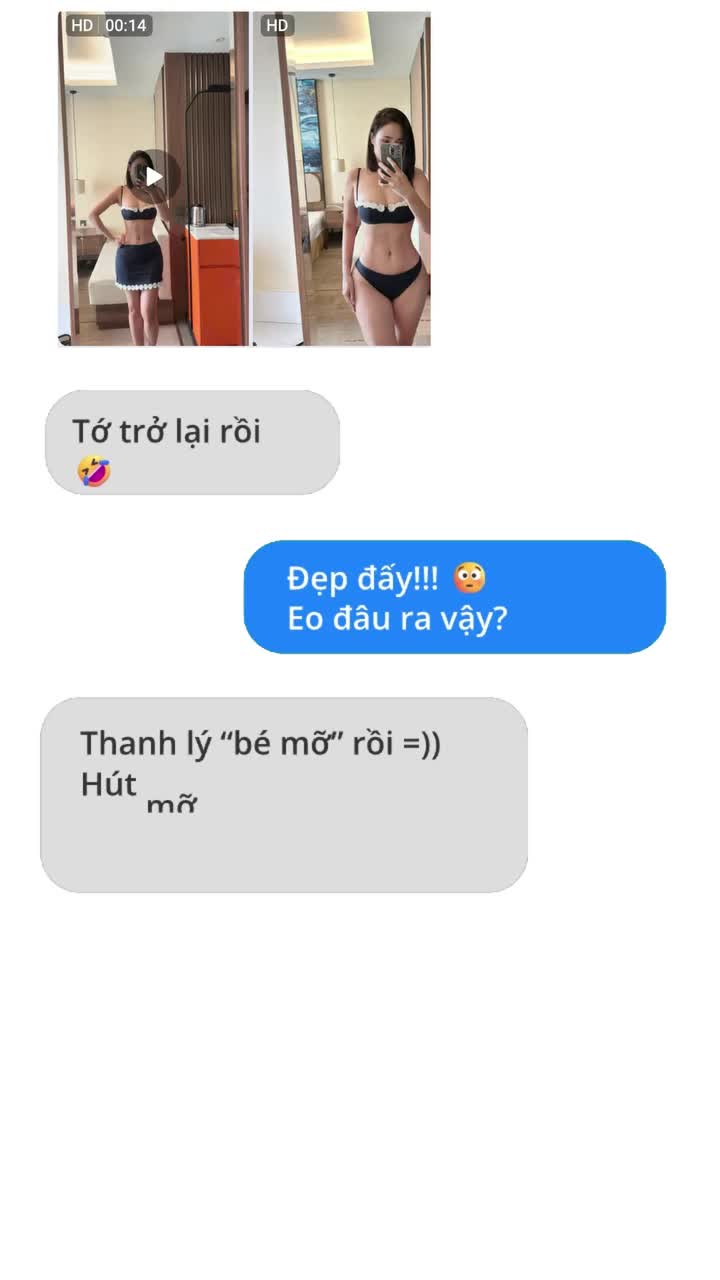 TIN NHẮN KHÁCH GỬI LẠI SAU HÚT MỠ SIẾT EO 360