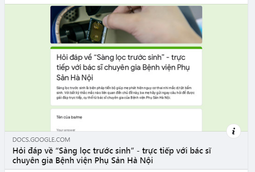 Bác sĩ chuyên gia sẽ giải đáp từng thắc mắc của ba mẹ về một trong những chủ đề được quan tâm nhất hiện nay: “Sàng lọc trước sinh”