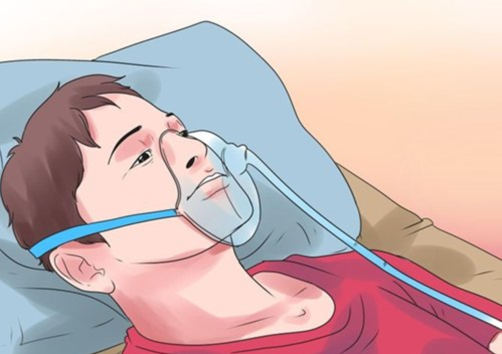 Người bệnh cần được thở oxy