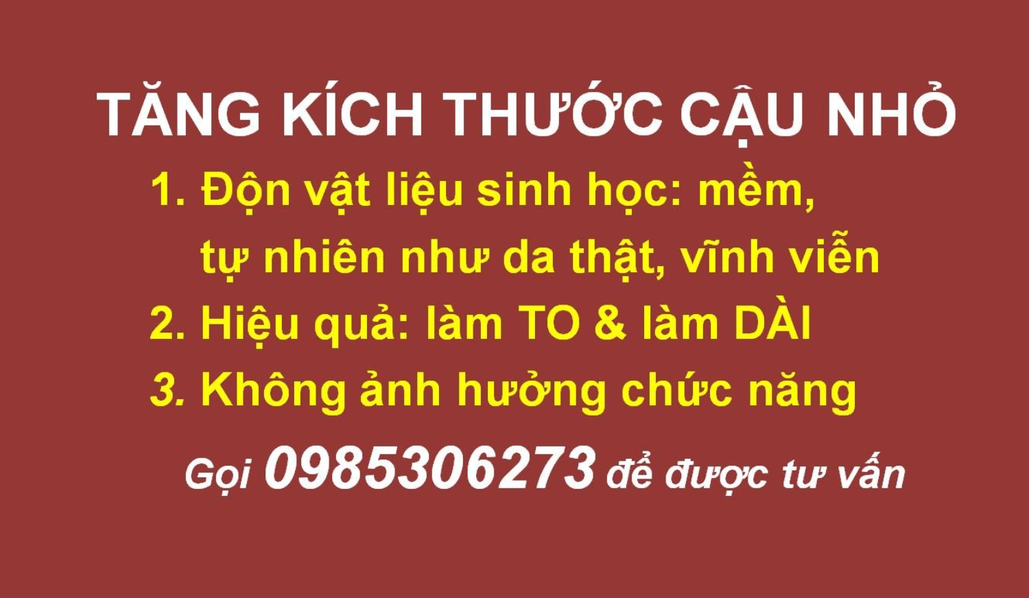 Tăng kích thước cậu nhỏ